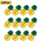 LNKOO 12 Pieces 7.8 Inch Pineapple Honeycomb Centerpieces Pineapple Tissue Paper Centerpieces Table Pineapple Decorations for Hawaiian Luau Party Birthday Wedding Home Favor