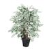 Vickerman 4 Artificial Silver Maple Extra Full Bush Rattan Basket