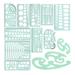 ADVEN 1 Set Circle Stencil Plastic High-quality Convenient Use Eye-catching Templates for Drafting Exquisite Appearance Long Lifespan Type 9