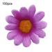 100Pcs Artificial Flower Head Sunflower Home Decor Faux Silk Flower Scrapbooking Craft Simulated Bouquet for Garden Pink F