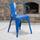 Flash Furniture Hucheson Metal Indoor-Outdoor Chair w/ Arms Metal in Blue | 28 H x 22 W x 19 D in | Wayfair CH-31270-BL-GG