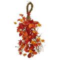 Nearly Natural 26 Harvest Mixed Maple Magnolia Leaf and Berries Artificial Wreath Teardrop