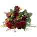 Artificial Rose Flowers Simulation Rose Wedding Bouquets Fake Floral Rose Flower Silk Flower Artificial Flower Multi-use Bright-colored Faux Silk Flower Simulation Rose Display for Gifts