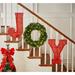 Brylanehome Pre-Lit Joy Staircase Wreath Set Of 3 Red Green