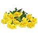 Yellow Garden Rose 24in Artificial Polysilk Faux Fake Open Bloom Flower Long Stem for Craft Home Outdoor Bouquet Arrangement Ceremony Wedding Arch Floral Wall Aisle Decor (Yellow Set of 2 Dozen)