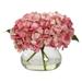 Nearly Natural Blooming Hydrangea with Vase Arrangement