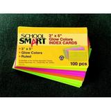 School Smart 088709 5 x 8 In. Blank Heavyweight Plain Index Card- Canary- Pack - 100