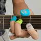 Yesbay 4Pcs Silicone Left Hand Fingertip Protector Finger Guards for Ukulele Guitar-Transparent