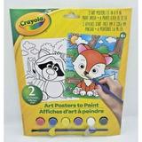 Crayola Art Posters to Paint Craft Activity Kit Fox & Raccoon 7.5 x 9 each