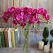 1PCS 7 Heads Silk Artificial Flowers Phalaenopsis Orchid Flower Stem Bouquet Party Home Garden Decor