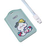 HGYCPP Credit Card ID Badge Holder Cute Cartoon PU Leather Bus Pass Case Cover Business Cards Case Office Work Lanyard Tool