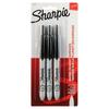 Sharpie Ultra Fine Point Retractable Permanent Markers Black 3/pkg