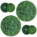 Dream Lifestyle Artificial Boxwood Balls Topiary-UV Protected 4 Layers Faux Plants Decorative Balls for Indoor Outdoor Garden Wedding Balcony Backyard and Home Decor Dark Green 1PC