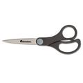 Universal Economy Scissors- 7 Length- Straight Handle- Stainless Steel- Black