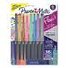 Flair Metallic Porous Point Pen Stick Medium 0.7 Mm Assorted Ink And Barrel Colors 16/pack | Bundle of 2 Packs