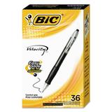 BIC Velocity Retractable Ball Pen Black 1 mm 36/Pack