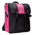 Case-It BKP-102 Laptop Backpack with Hide-Away Binder Holder Fits All 3-Ring Binders Letter Size Ring Binder Fits 13-Inch Laptops Black/Pink
