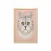 Cat Wall Art with Frame Kitty Portrait Whiskers Best Pet Animal I Love My Feline Themed Art Printed Fabric Poster for Bathroom Living Room 23 x 35 Beige Cream Peach by Ambesonne