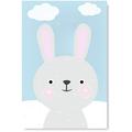 Awkward Styles Funny Bunny Nursery Wall Art Decor for Kids Room Baby Girl Room Decorations Little Bunny Art Bunny Sky Kids Poster Wall Art Bunny Lovers Gifts Kids Room Artwork Nursery Baby Room