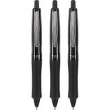 Pilot Dr. Grip FullBlack Refillable & Retractable Ballpoint Pen Medium Point Black Ink 3-Pack