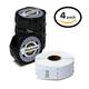 4 Rolls of Dymo 30347 Compatible Book Spine LIbrary Barcode Labels for LabelWriter Label Printers 1 x 1-1/2 inch (750 Labels Per Roll)