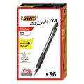 BIC GLIDE Bold Ballpoint Pen Value Pack Retractable Bold 1.6 mm Black Ink Black Barrel 36/Pack (VLGB361BK)