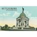 Gettysburg Pennsylvania Pennsylvania Monument Vintage Archive Poster (12x18 Wall Art Poster Room Decor)