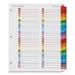 Cardinal OneStep Printable Table of Contents and Dividers - Double Column 52-Tab 1 to 52 11 x 8.5 White 1 Set Each