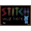 Disney Lilo and Stitch - Stitch Wuz Here Pride Wall Poster 14.725 x 22.375 Framed