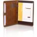 KomalC Leather Business Portfolio Folder Personal Organizer Luxury Full Grain Leather Padfolio Leather Folder (Light Tan)