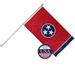 Tennessee State Flag and 6ft Flagpole with Wall Mounting Bracket - 3ft x 5ft Knitted Polyester Flag State Flag Collection Flag Printed in The USA