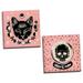 Gango Home Decor Eclectic Mystical Halloween Pink III & IV by Mary Urban (Ready to Hang); Two 12x12in Hand-Stretched Canvases