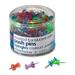 OIC Translucent Push Pins 0.5 Length x 0.3 Diameter - 200 / Pack - Assorted - Steel