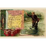 Buyenlarge Oregon by Arbuckle Brothers - Unframed Graphic Art Print in Green/Pink | 28 H x 42 W x 1.5 D in | Wayfair 0-587-64294-LC2842