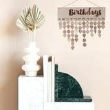 Folzery Wooden Family Decor Birthday Reminder Calendar Board - Birthdays