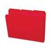 Smead Top Tab Poly Colored File Folders 1/3-Cut Tabs: Assorted Letter Size 0.75 Expansion Red 24/Box (10501)