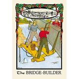 Buyenlarge 'The Bridge-Builder' by H.O. Kennedy Painting Print in Gray/Red/Yellow | 36 H x 24 W x 1.5 D in | Wayfair 0-587-13562-xC2842