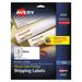 Avery-1PK Vibrant Inkjet Color-Print Labels w/ Sure Feed 2 x 4 Matte White 200/PK