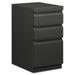 HON Efficiencies Mobile Pedestal File Box One File/Two Box 3-Drawers 19-7/8d Charcoal (HON33720RS)