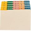 Smead Filing Guides with Alphabetic Indexing Printed Tab(s) - Character - A-Z - Legal - 8 1/2 Width x 14 Length - Manila Manila Divider - Green Pink Blue Salmon Yellow Tab(s) - 25 / Set