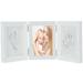 Photo Frame - Plaster Cast Baby Hand and Foot - Baby Handprint and Baby Footprint DIY Set Imprint of the Frame Gift (White)