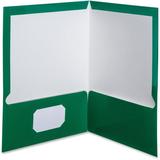 Oxford Showfolio Laminated Portfolios -Letter -8 1/2 x 11 Sheet Size -100 Sheet Capacity -2 Pocket(s) -Green -25 / Box