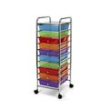 Seville Classics 10-Drawer Organizer Cart w/ Wheels Pearl Multi-Color by Seville Classics