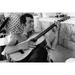 Dean Martin cool portrait playing guitar bare chested 24x36 Poster