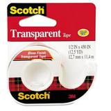 5PACK 3M ScotchÂ® Transparent Glossy Tape in Hand Dispenser 1/2 x 450 Clear