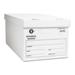 Business Source Storage Box- Lift Off Lid- Letter- 12in.x24in.x10in.- 12-CT- White