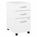 Studio A 3 Drawer Mobile File Cabinet in White - Engineered Wood