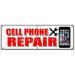 SignMission 24 x 72 in. Banner Sign - Cell Phone Repair - Apple LG HTC Samsung All Brands iPhone