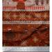 Soimoi Rayon Fabric Cross Stitch Christmas Fabric Prints By Yard 56 Inch Wide