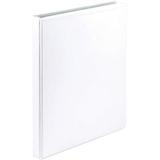 Samsill Economy 1/2 View Ring Binder - 1/2 Binder Capacity - Round Ring Fastener(s) - Polypropylene Chipboard - White - Recycled - Durable Clear Overlay - 12 / Carton | Bundle of 10 Cartons